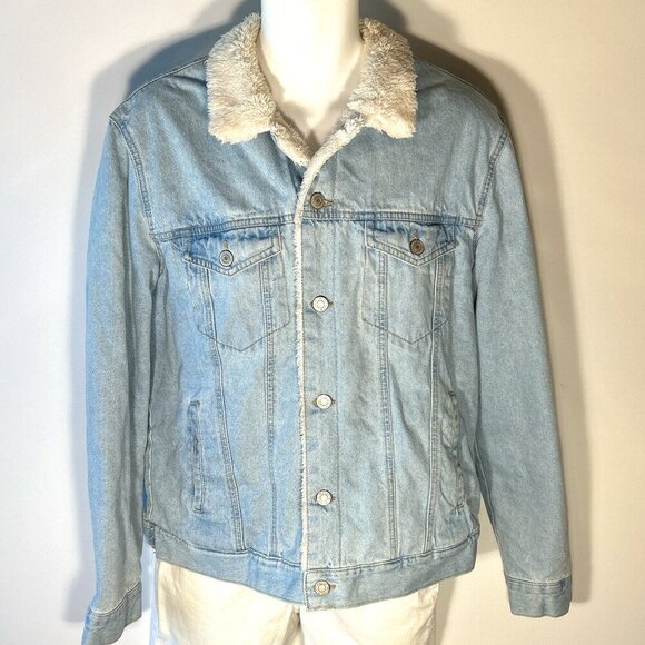 Sunrise Kingdom SZ L Denim jean jacket Sherpa Essential Western Timeless Ranch - Picture 3 of 10